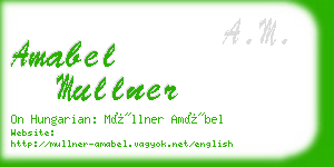 amabel mullner business card